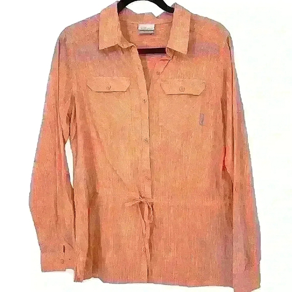 Columbia Women's Orange Button-Up Top